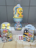 Kit 3 Caixas personalizadas Baby Looney Tunes - Festa Baby Looney Tunes
