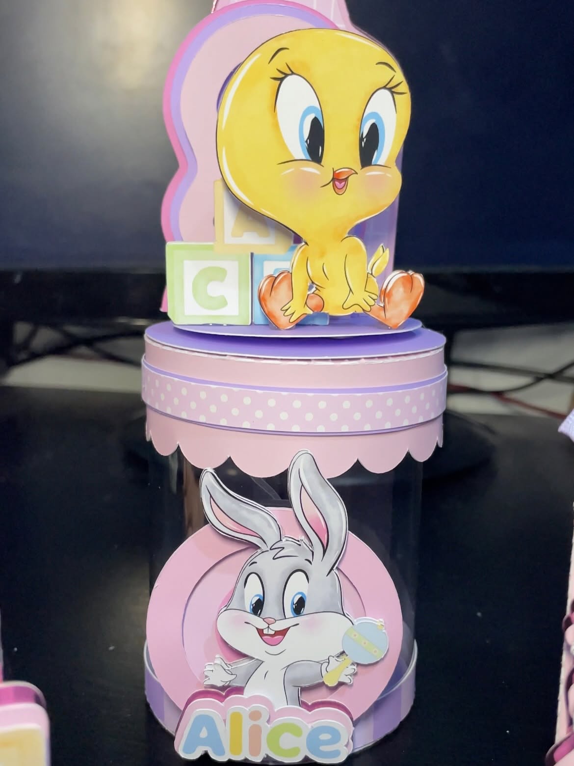 Kit 3 Caixas personalizadas Baby Looney Tunes - Festa Baby Looney Tunes