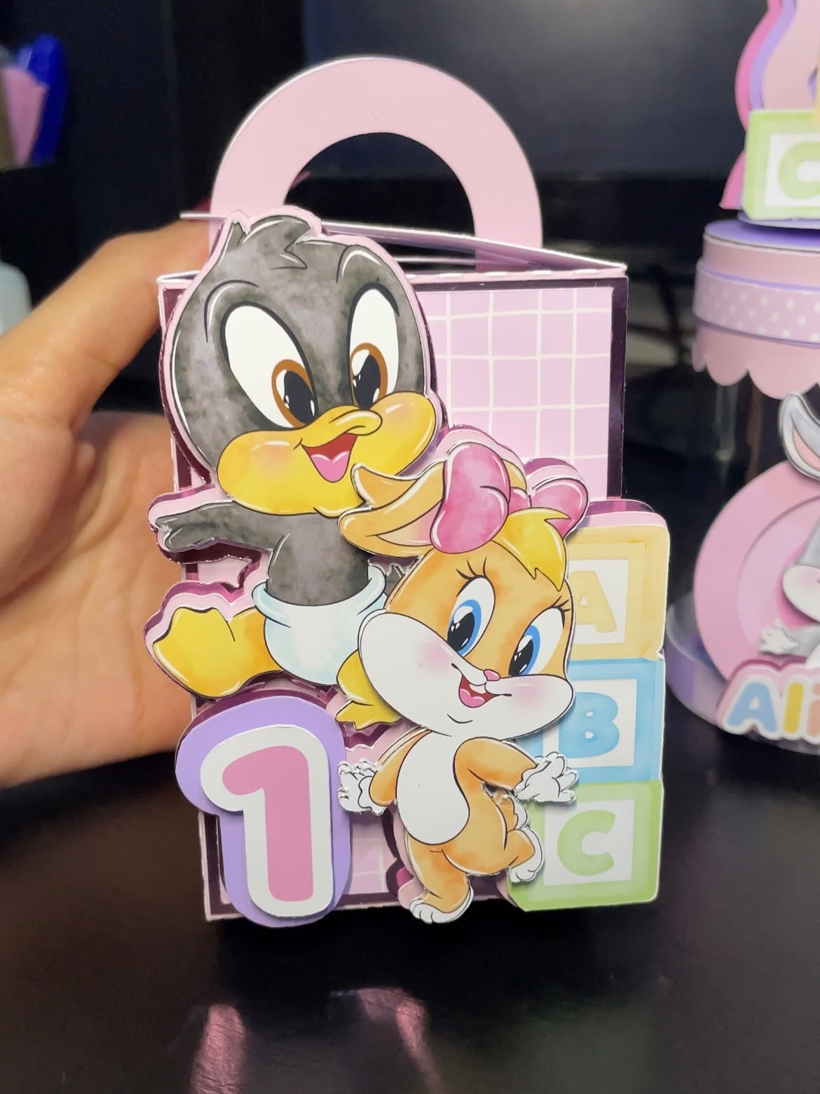 Kit 3 Caixas personalizadas Baby Looney Tunes - Festa Baby Looney Tunes